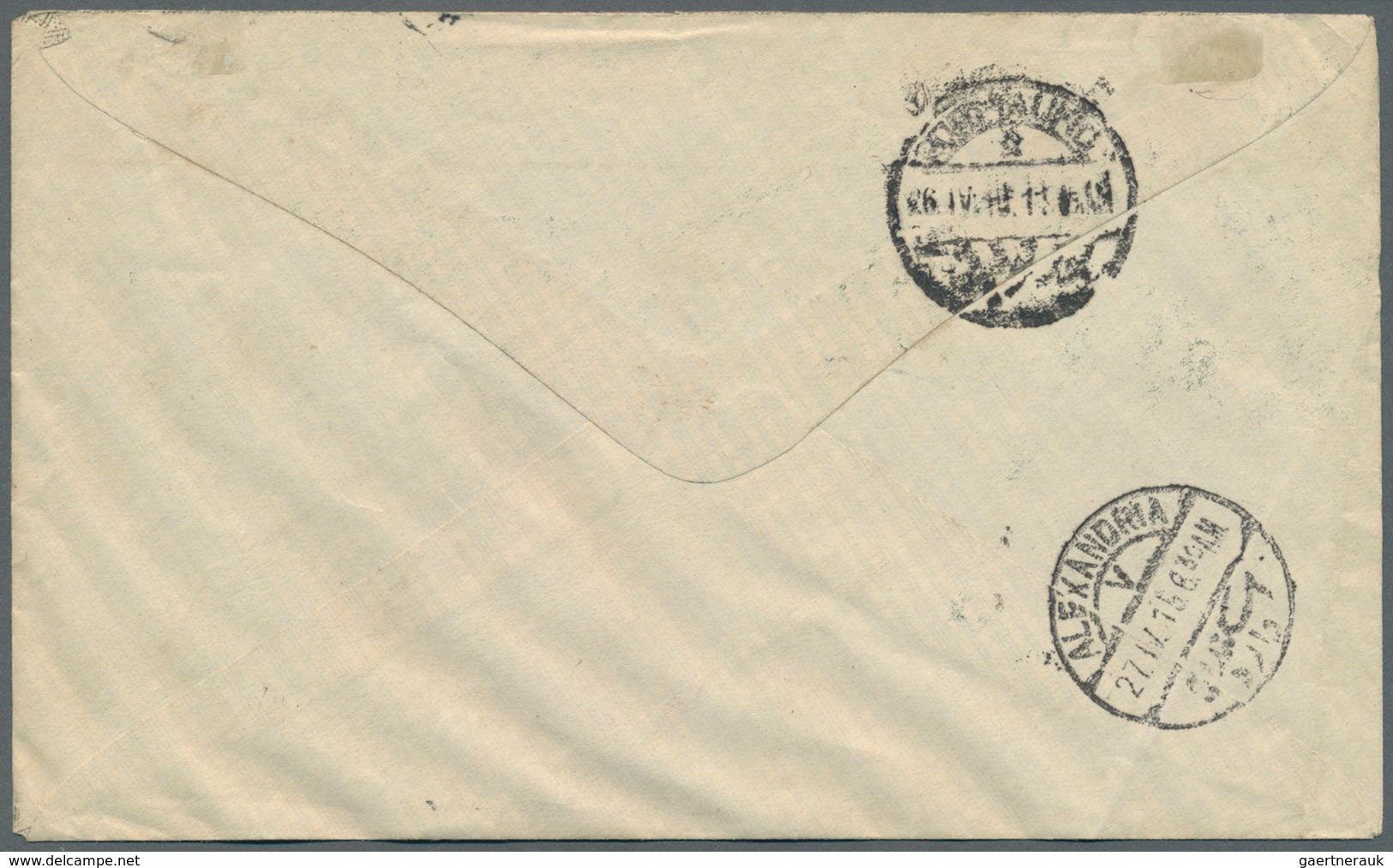 Aden: 1915 "Egyptian Cigarette Manufactory BRITANNIA In ADEN": Two Advertising Envelopes (one In Bro - Aden (1854-1963)