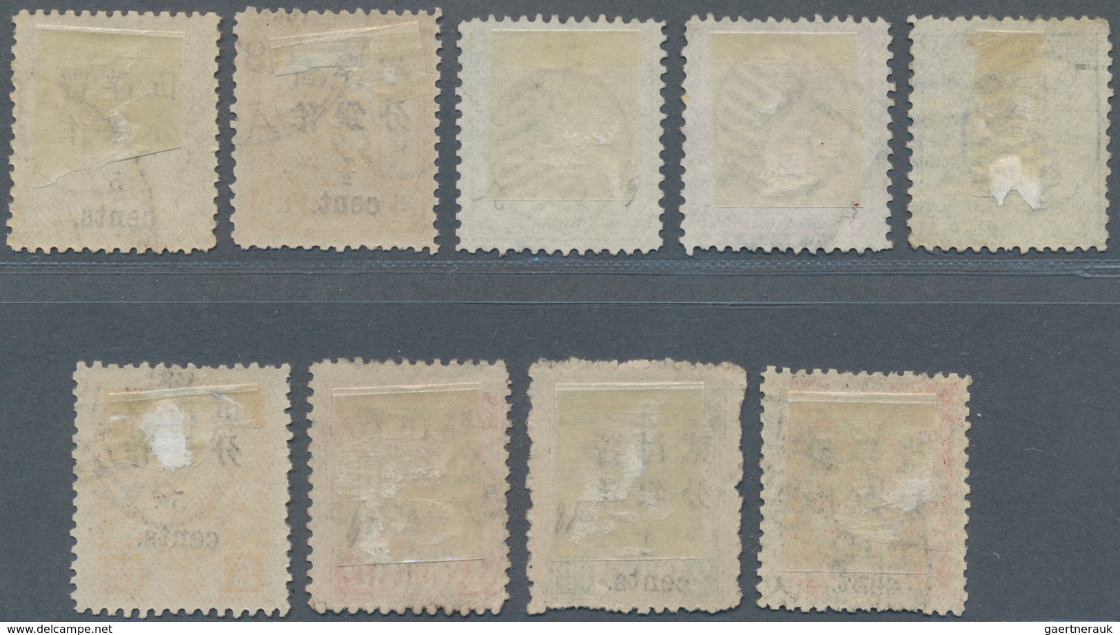 China: 1885/98, Lot Used Small Dragons (3), Cent Ovpts. On Dowager (6), Michel Cat. 350.- - 1912-1949 République