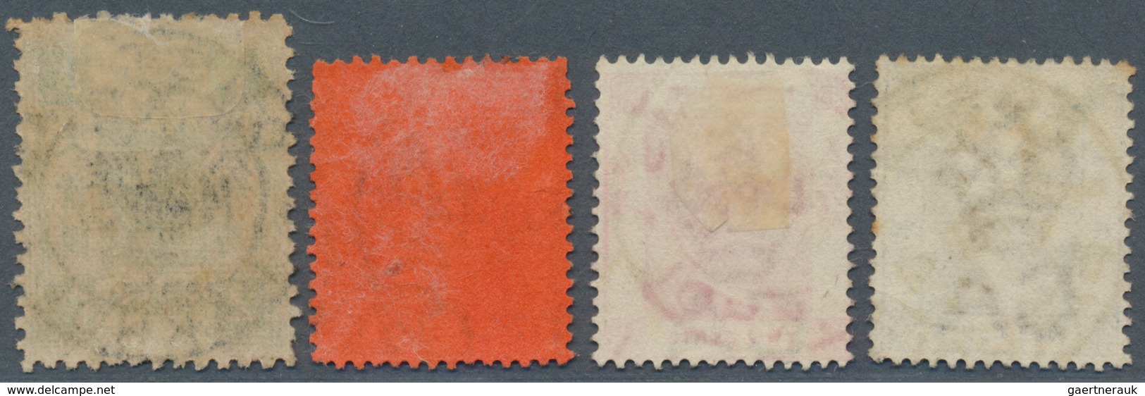China: 1891/97, "CUSTOMS PAKHOI" Double Circle On Stamps Of Hong Kong Or 2 Cents/2 Ca., All Readable - 1912-1949 République