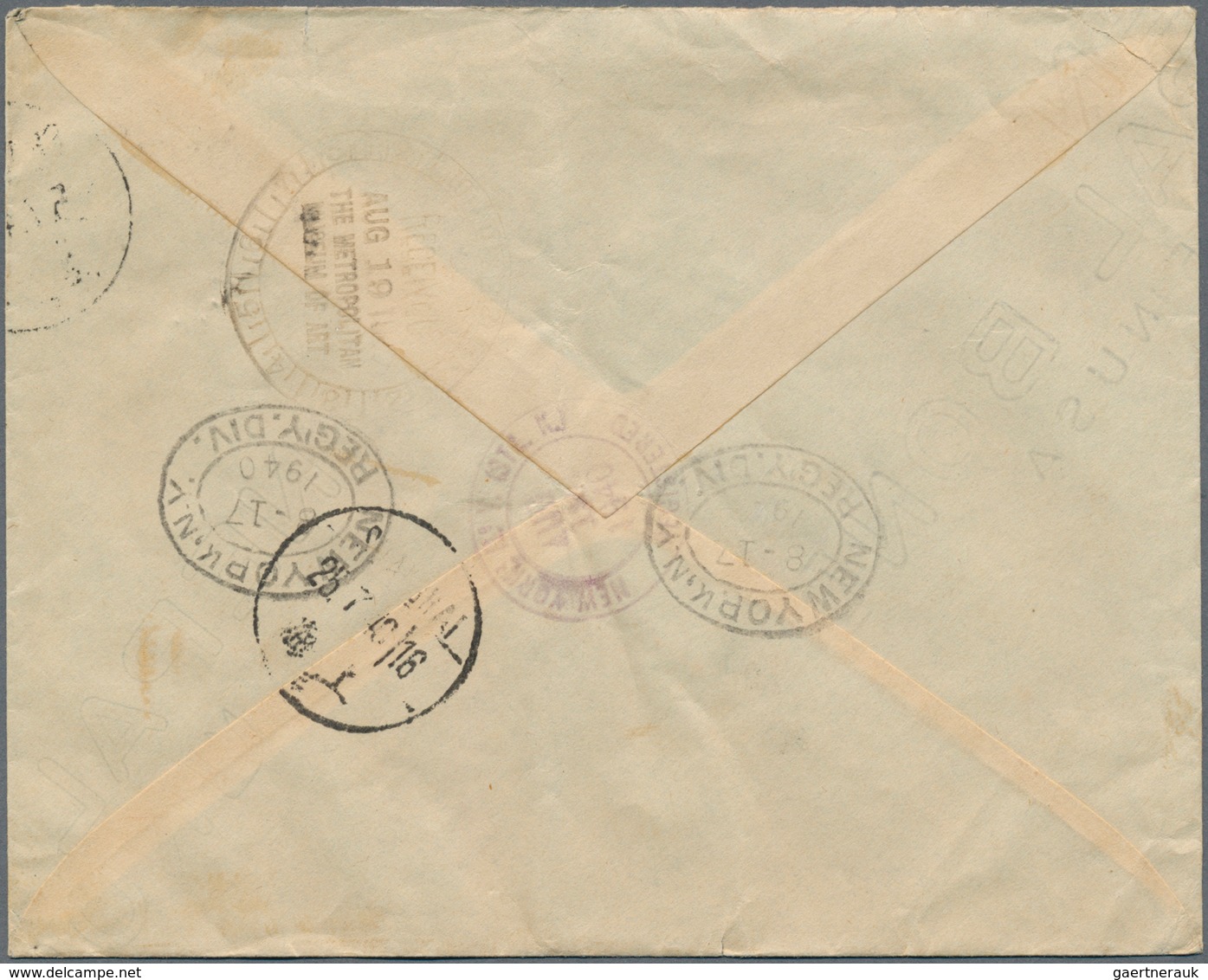 China: 1940, SYS $1 Tied "SHANGHAI 25.7.40" To Met Museum New Yok, Sender Peiping National Library W - 1912-1949 Republic