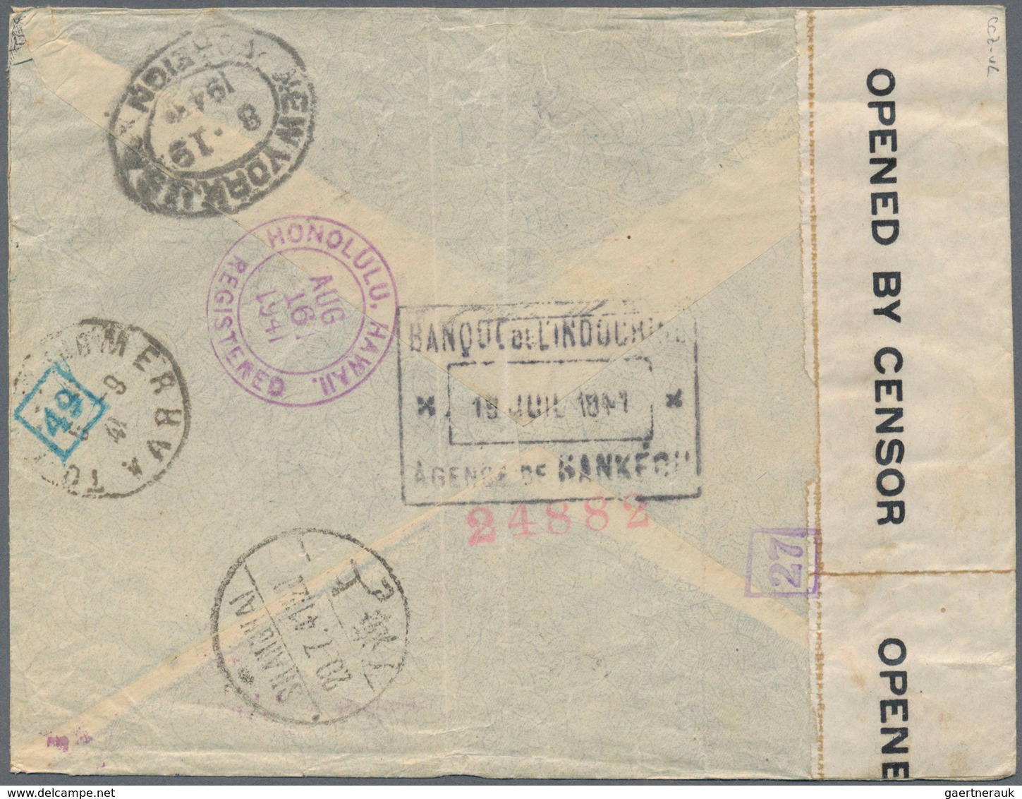China: 1941, SYS $6.80 Franking Tied "HANKOW 19.7.41" To Registered Air Mail Cover To Toulon/France - 1912-1949 Republik