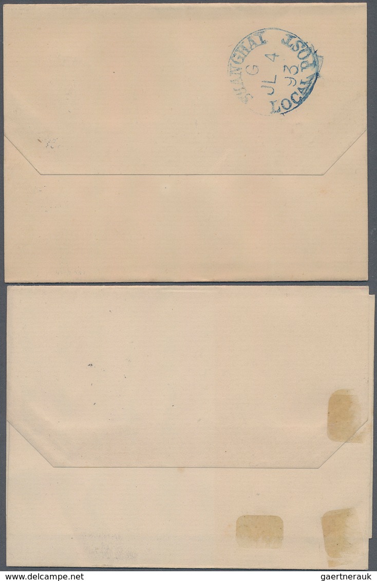 China - Shanghai: 1893/97, Stationery Wrappers 1/2 C., 1 C. And 2 C. All Commercially Used Within Sh - Autres & Non Classés