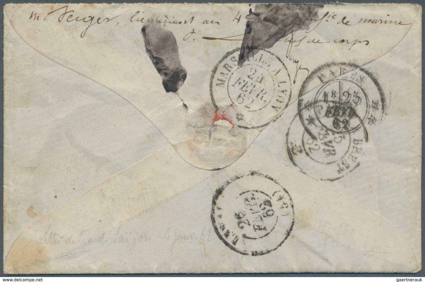 China - Besonderheiten: 1862 - French Expeditionary Forces. Envelope With Contents Written From 'Lie - Sonstige & Ohne Zuordnung