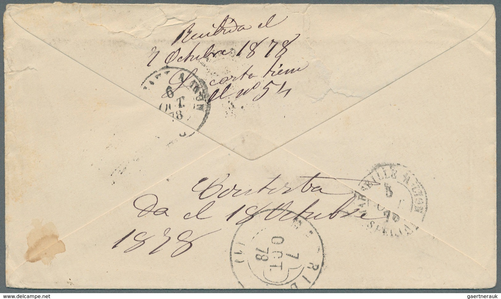 China - Besonderheiten: 1878, Ceres 5 C. And Sage 30 C. Each Tied "5104" To Small Cover W. "SHANG-HA - Autres & Non Classés