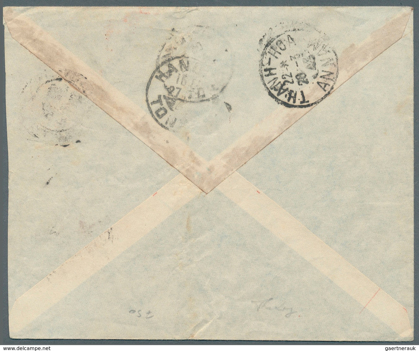 Französisch-Indochina: 1943. Postal Stationery Envelope 'Marshall Petain' 6c Red (small Faults) Addr - Ungebraucht