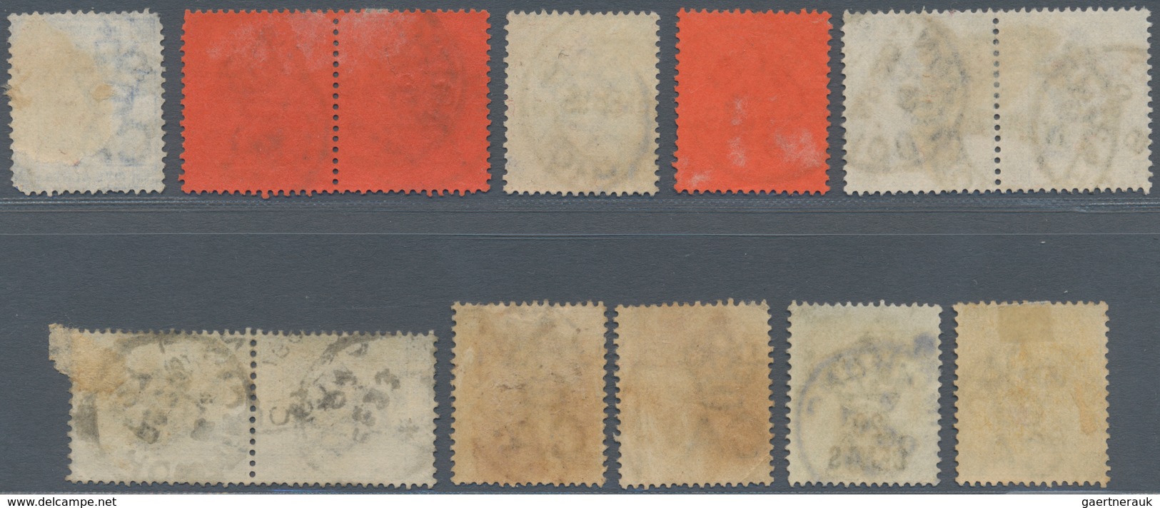 Hongkong - Treaty Ports: 1885/98, Pakhoi: QV (13, Inc. Two Pairs) All With Strikes Of "CUSTOMS PAKHO - Autres & Non Classés