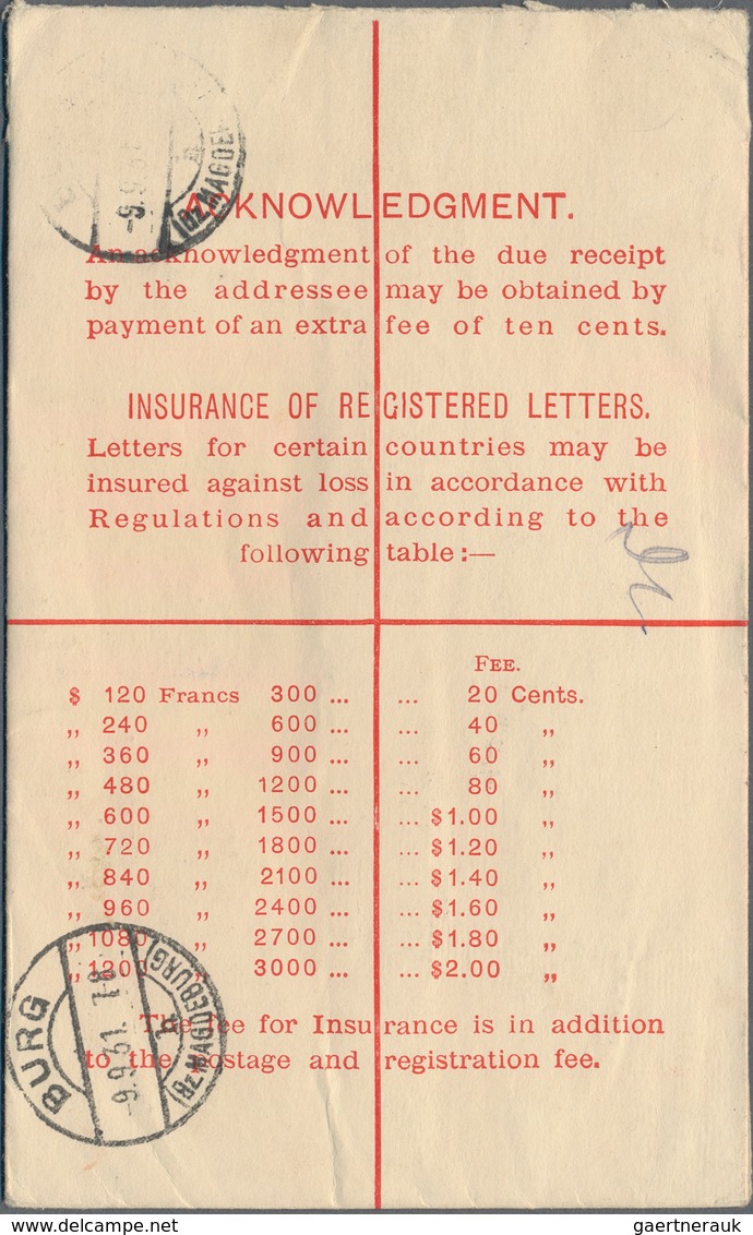 Hongkong - Ganzsachen: 1931, Registration Envelope KGV 10 C. Uprated KGV 10 C. (3) Tied "REGISTERED - Ganzsachen