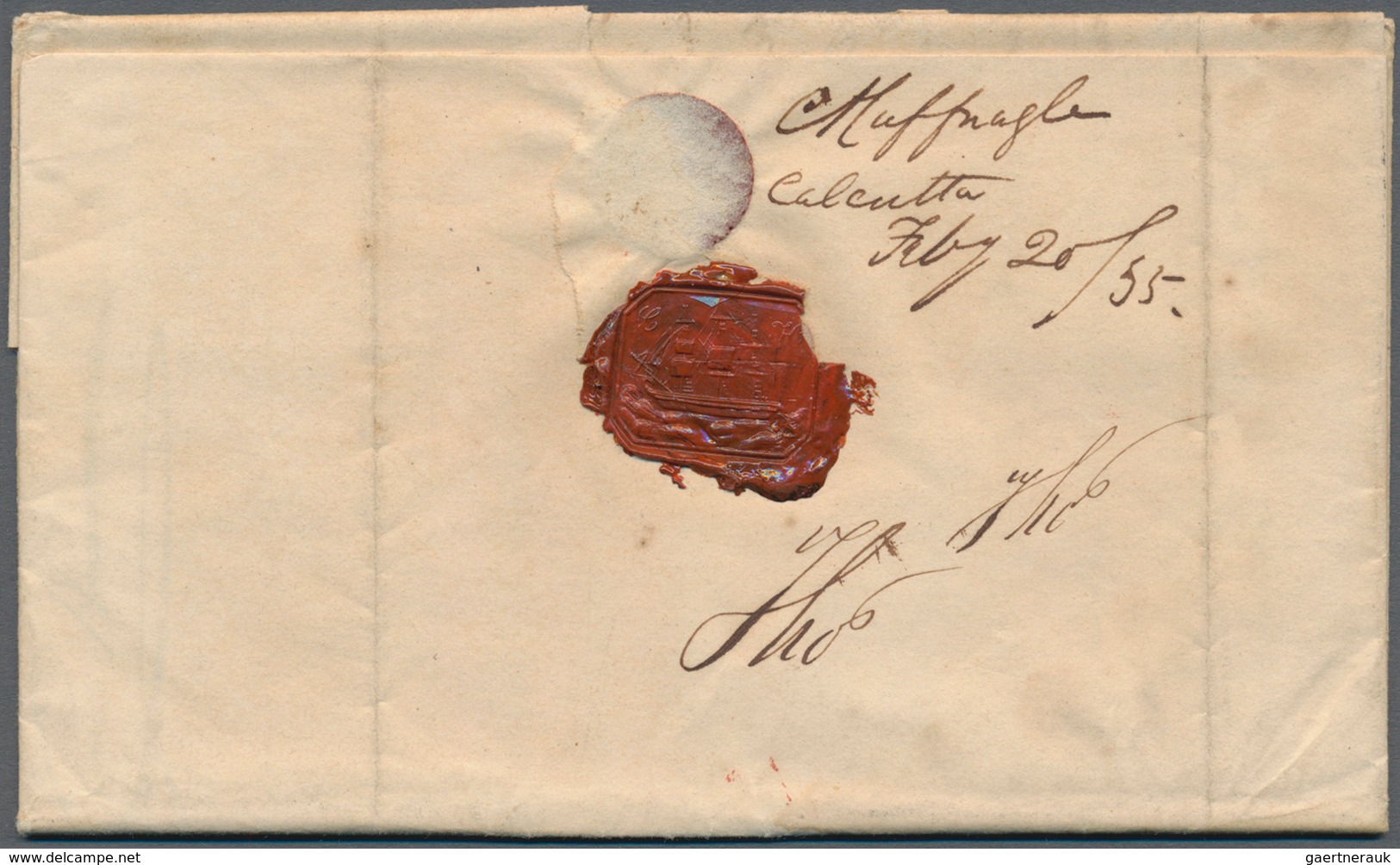 Indien - Vorphilatelie: 1835 Desination USA: Folded Letter From Calcutta To Philadelphia, PA Dated I - ...-1852 Vorphilatelie