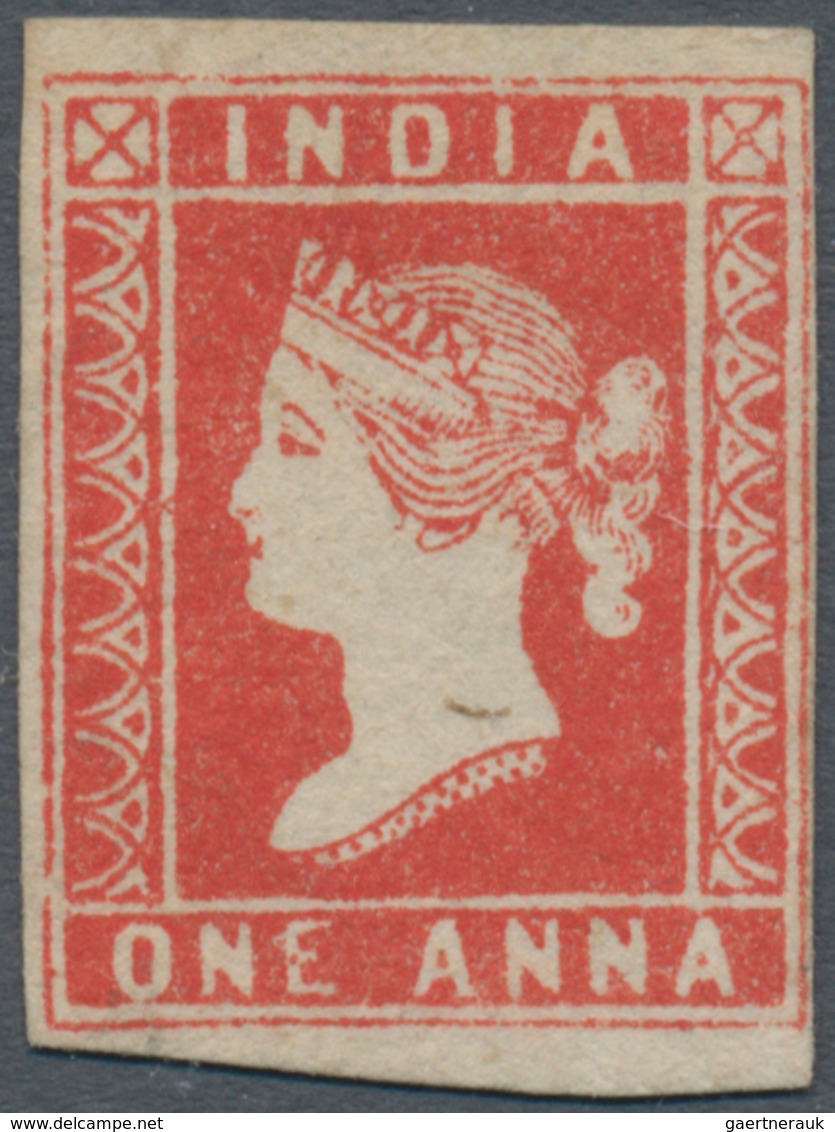 Indien: 1854 Lithographed 1a. Red, Die I, Unused Without Gum As Issued, Fresh Colour, Complete To Wi - 1852 District De Scinde