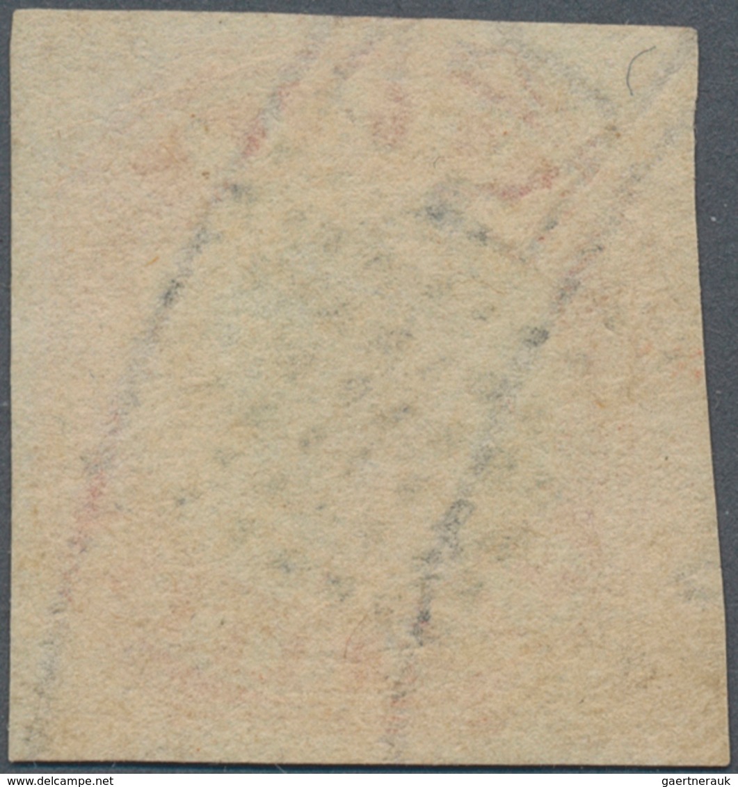 Indien: 1854-55 Lithographed 4a. Pale Blue & Pale Red, 4th Printing, Sheet Pos. 12, Used And Cancell - 1852 District De Scinde