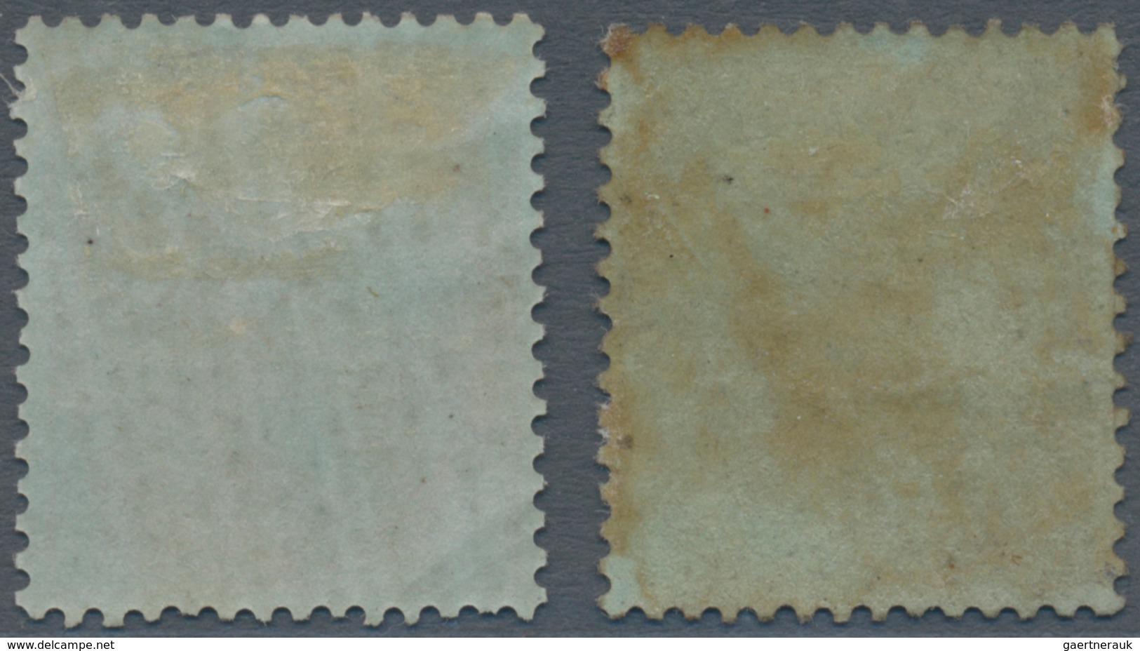 Indien: 1855 QV 4a. Black And 8a. Carmine, Both On Blue Glazed Paper, Mounted Mint With Part Gum, Th - 1852 District De Scinde