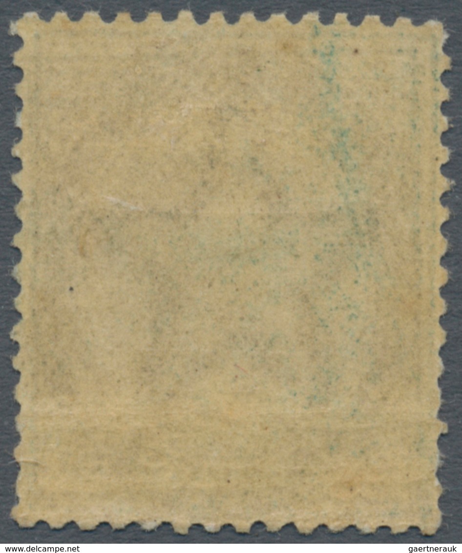 Indien: 1882-90 QV ½a. Blue-green, Wmk Star, Variety DOUBLE IMPRESSION, Mounted Mint With Large Part - 1852 District De Scinde