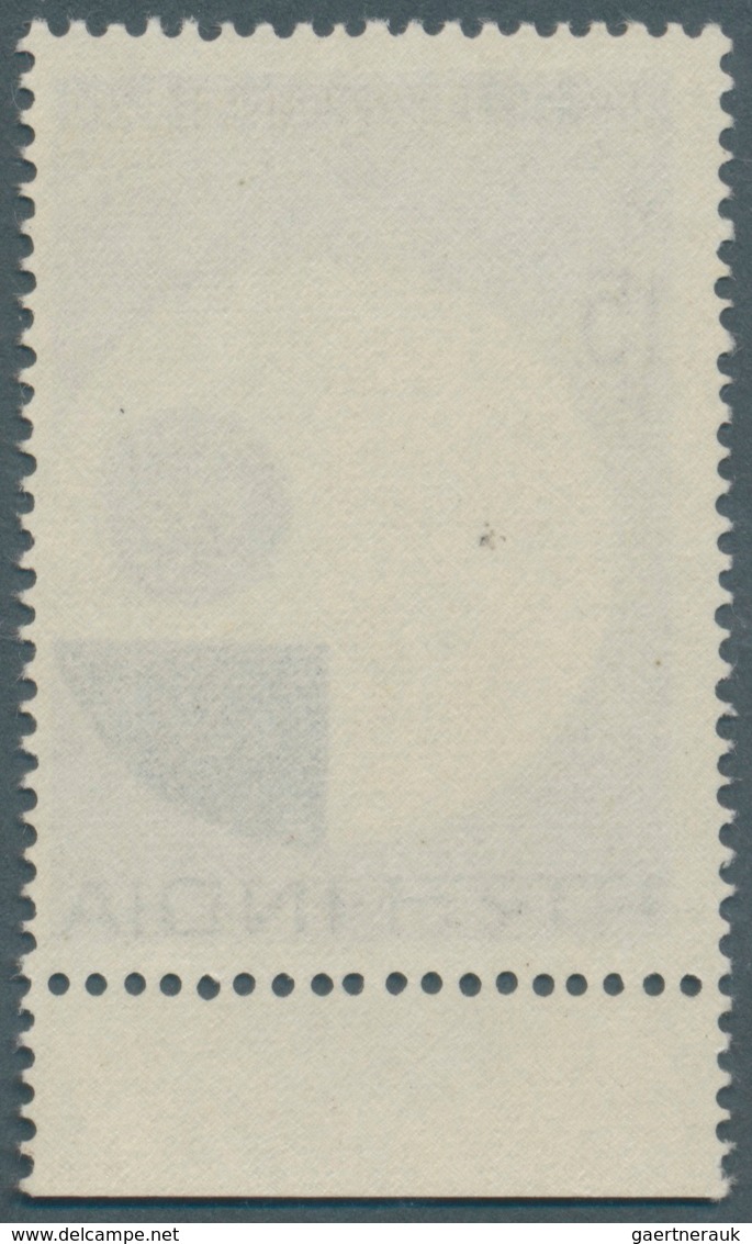 Indien: 1968, Art Exhibition 15p Orange, Royal & Light Blue, Variety ORANGE OMITTED A Dry Print Of O - 1852 District De Scinde