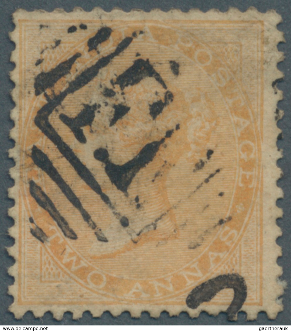 Indien - Used Abroad: ABYSSINIA 1865, Indian QV 2a. Yellow-buff Used By The "Napier Abyssinia Campai - Autres & Non Classés