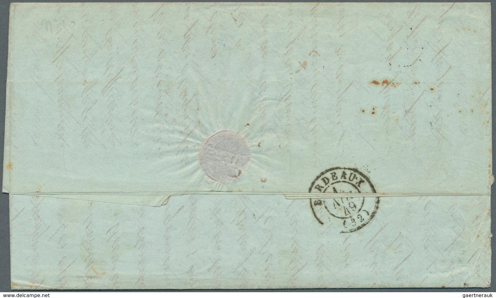 Indien - Used Abroad: FRENCH INDIA 1841/1849: Two Entire Letters From PONDICHERRY To Bordeaux Bearin - Autres & Non Classés