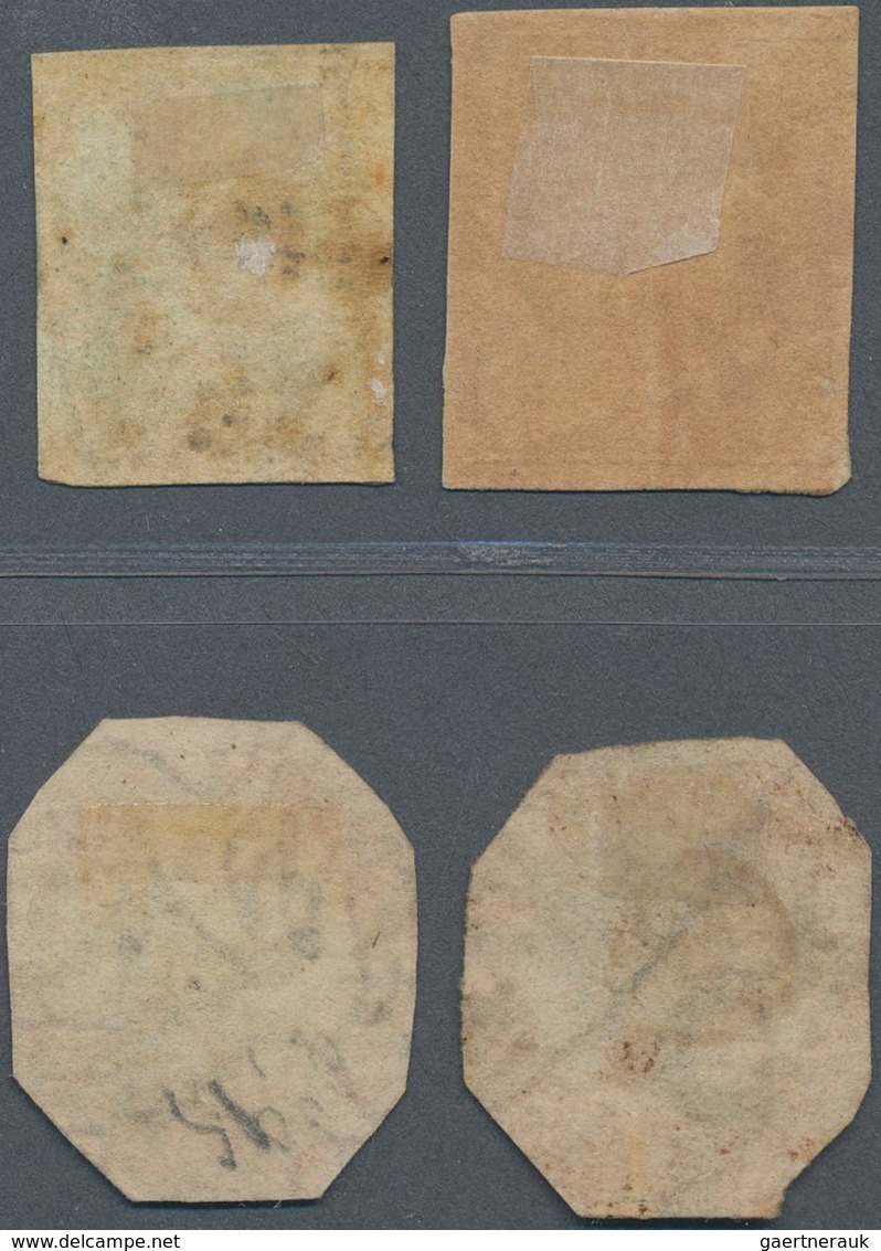 Indien - Used Abroad: FRENCH INDIA 1854-55: Four Indian Stamps Used In PONDICHERRY, With Two Singles - Autres & Non Classés