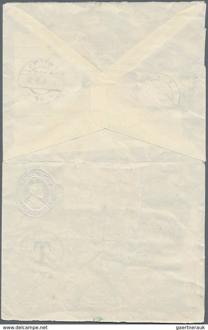 Indien - Ganzsachen: 1936 Postal Stationery Envelope KGV. 1a. From Amroha (Uttar Pradesh) To Vienna, - Non Classés