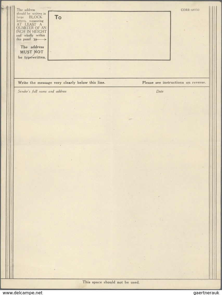 Indien - Ganzsachen: 1943-45 Aerogrammes: Two Different Airgraph Forms, One With KGVI. Stamp 3a. Dee - Non Classés