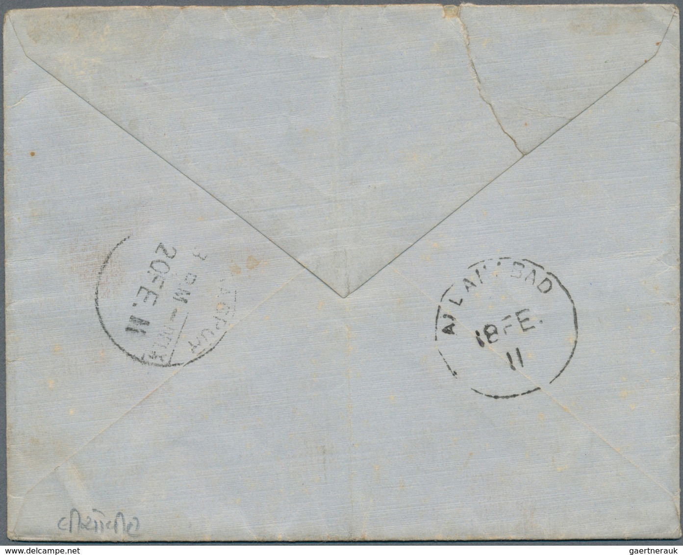 Indien - Flugpost: 1911 First Aerial Post Allahabad-Naini: Cover To Nagpur Franked By KEVII. ½a. Gre - Poste Aérienne