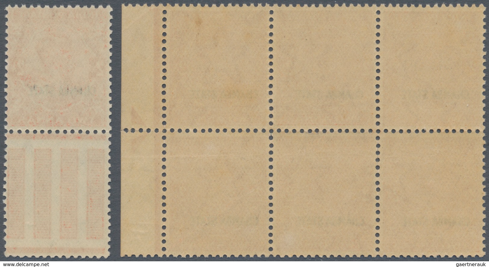 Indien - Konventionalstaaten: CHAMBA 1935, KGV. 2a. Vermilion, Small Die, Marginal Block Of Six, Min - Autres & Non Classés