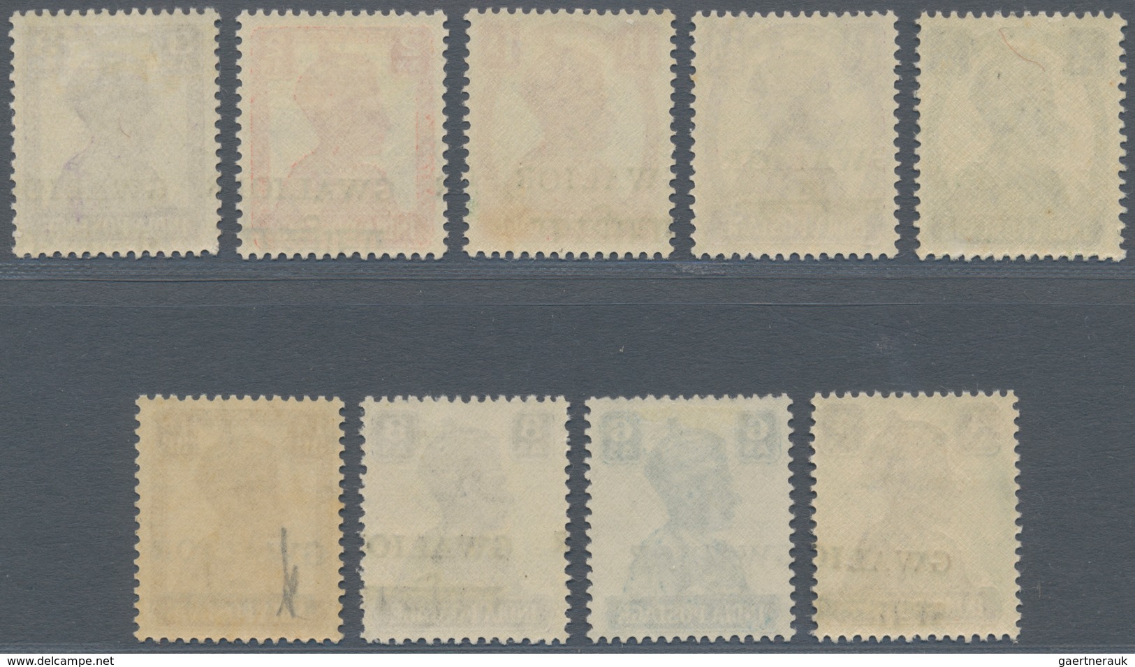Indien - Konventionalstaaten: 1949 KGVI. Short Set Of Eight To 8a. Plus Unissued 1a3p. Yellow-brown - Sonstige & Ohne Zuordnung