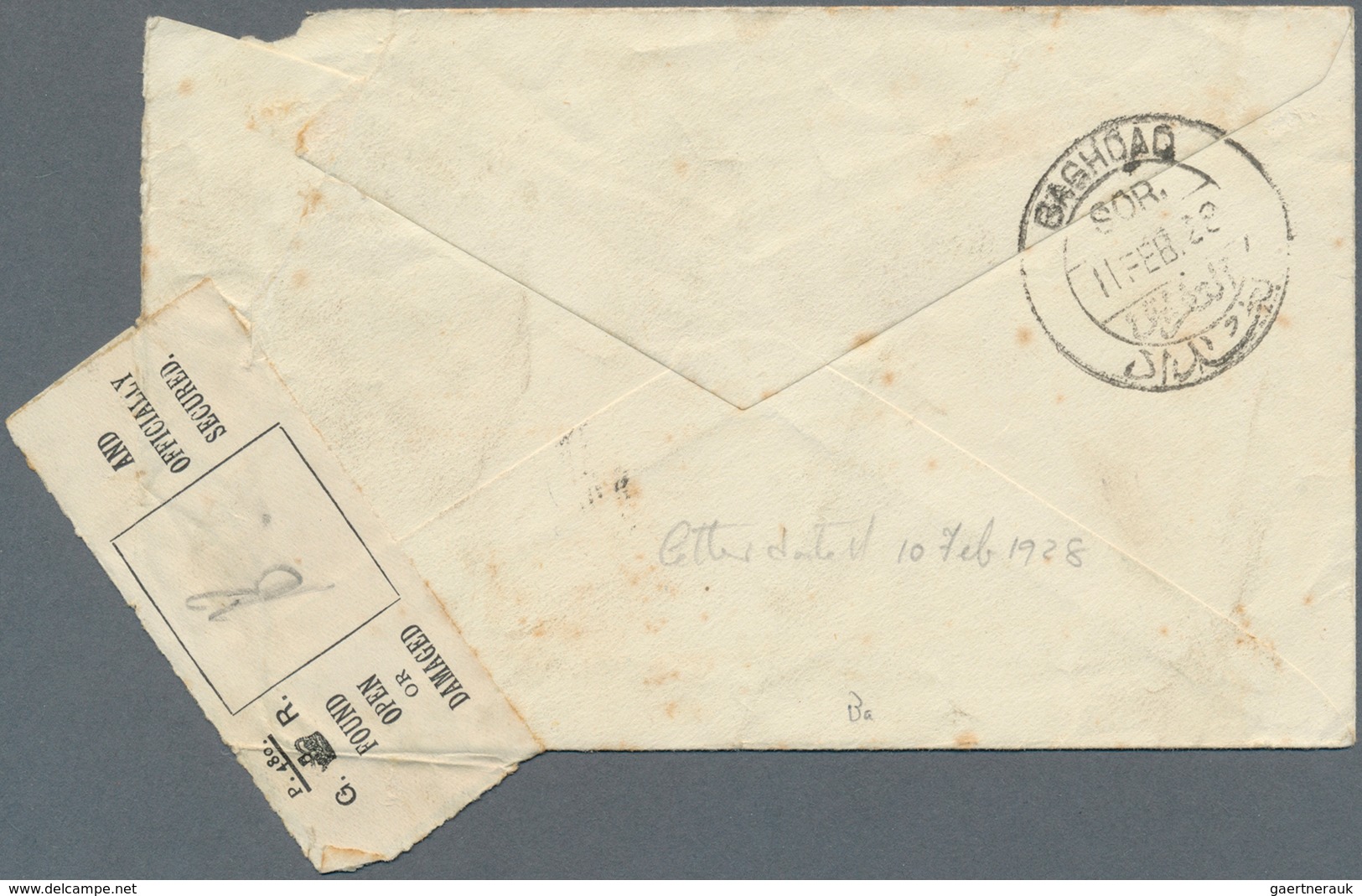 Irak: 1928, Ikhwan Wars, Air Mail Covers (2) Dated Feb./Mar. 1928 Written By RAF Members Franked 6 A - Irak