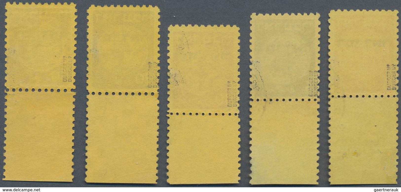 Israel - Portomarken: 1948, Overprints On "Doar Ivri", 3 M. To 50 M., Complete Tabbed Set, Used, Sca - Portomarken
