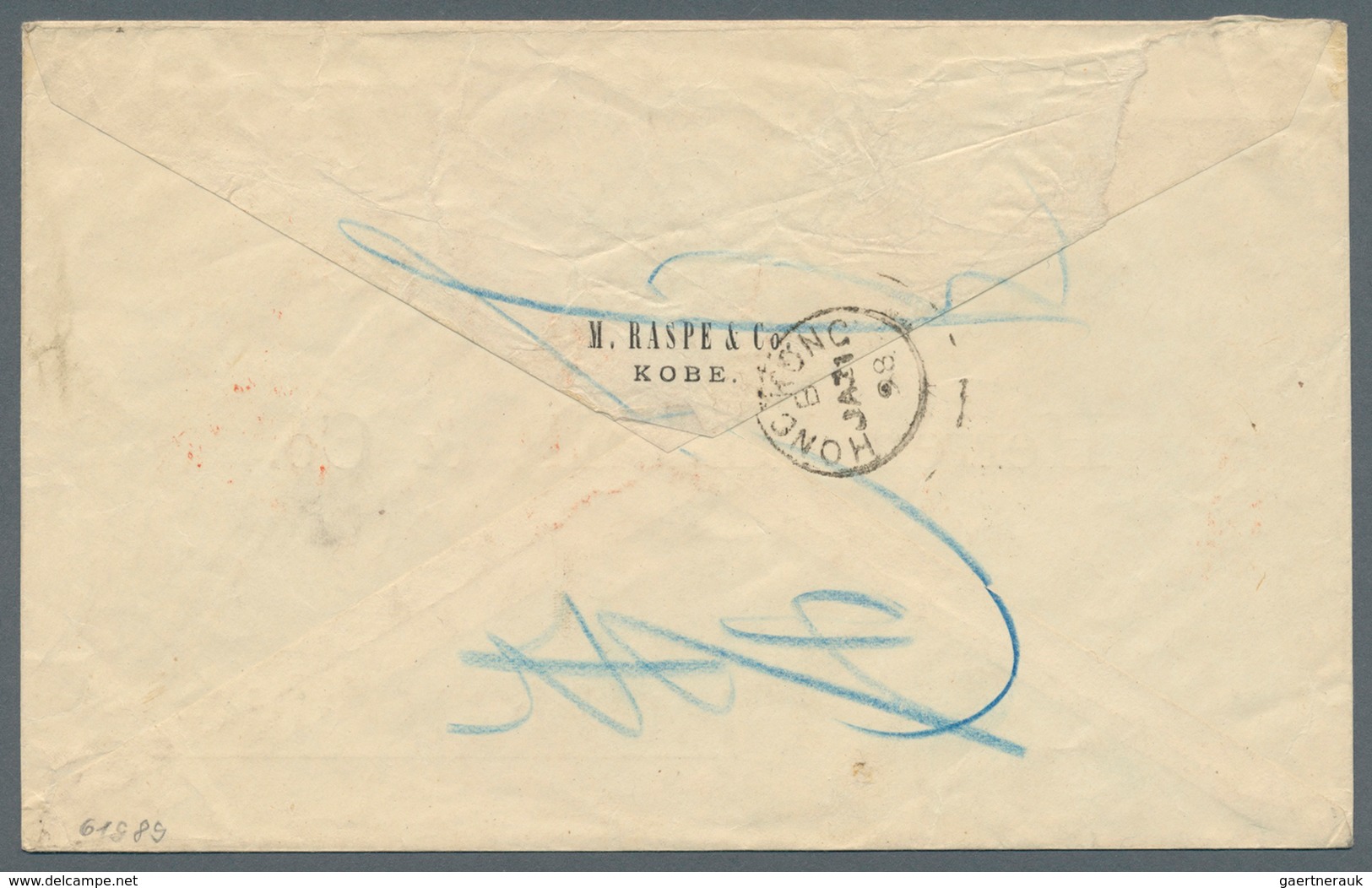 Japan: "HONGKONG JA 31 98" Small K1 On Pair 10S. Brown Cover From Kobe To Hongkong, Japanese Stamps - Gebraucht