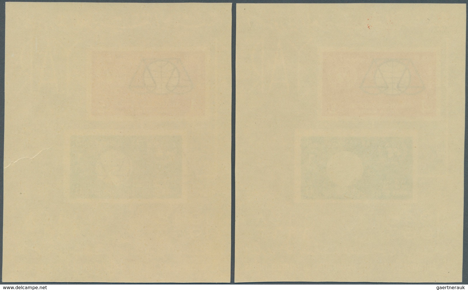 Jemen: 1963, 15th Anniversary of Declaration of Human Rights, group of seven souvenir sheets showing