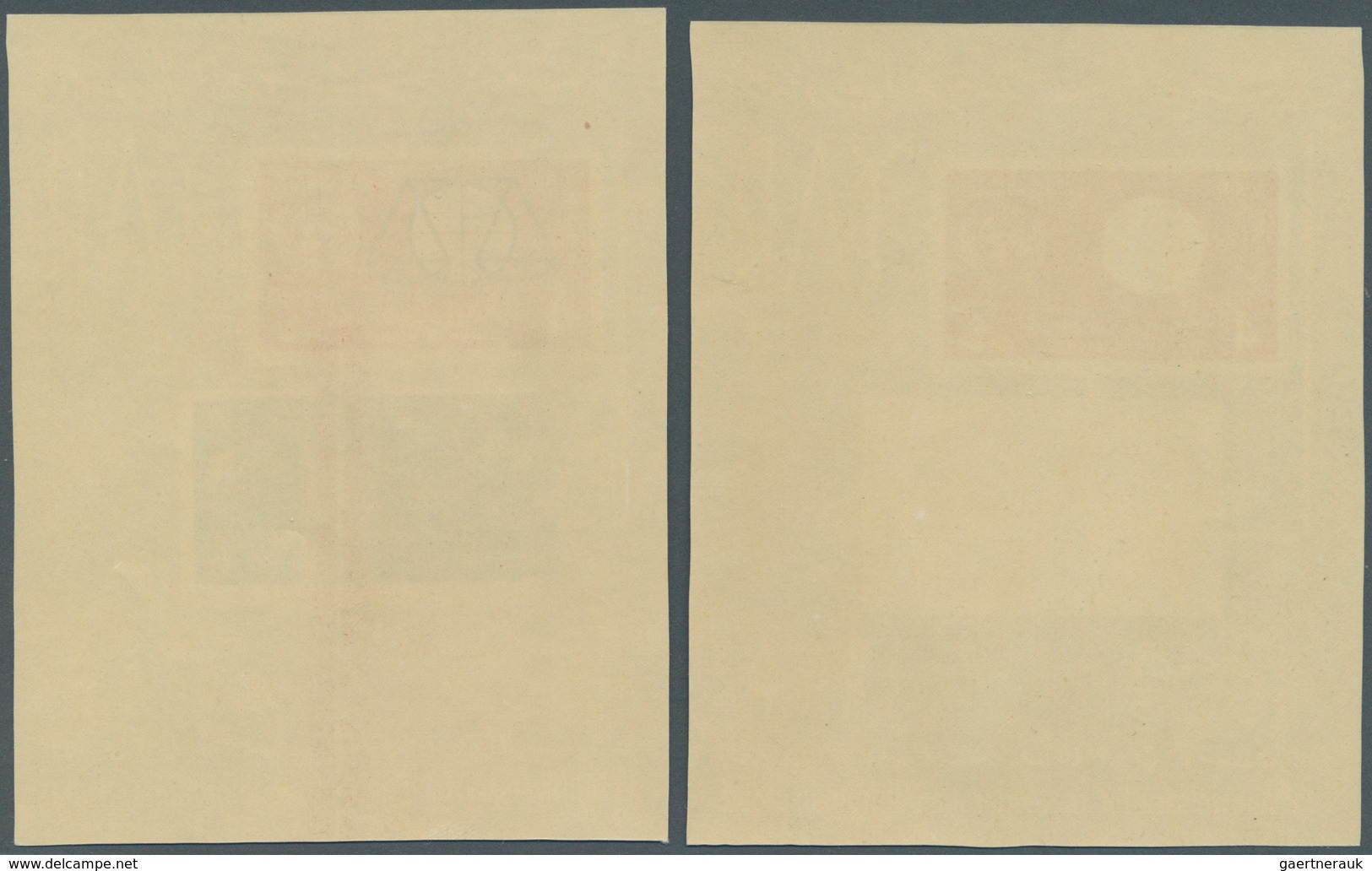 Jemen: 1963, 15th Anniversary of Declaration of Human Rights, group of seven souvenir sheets showing