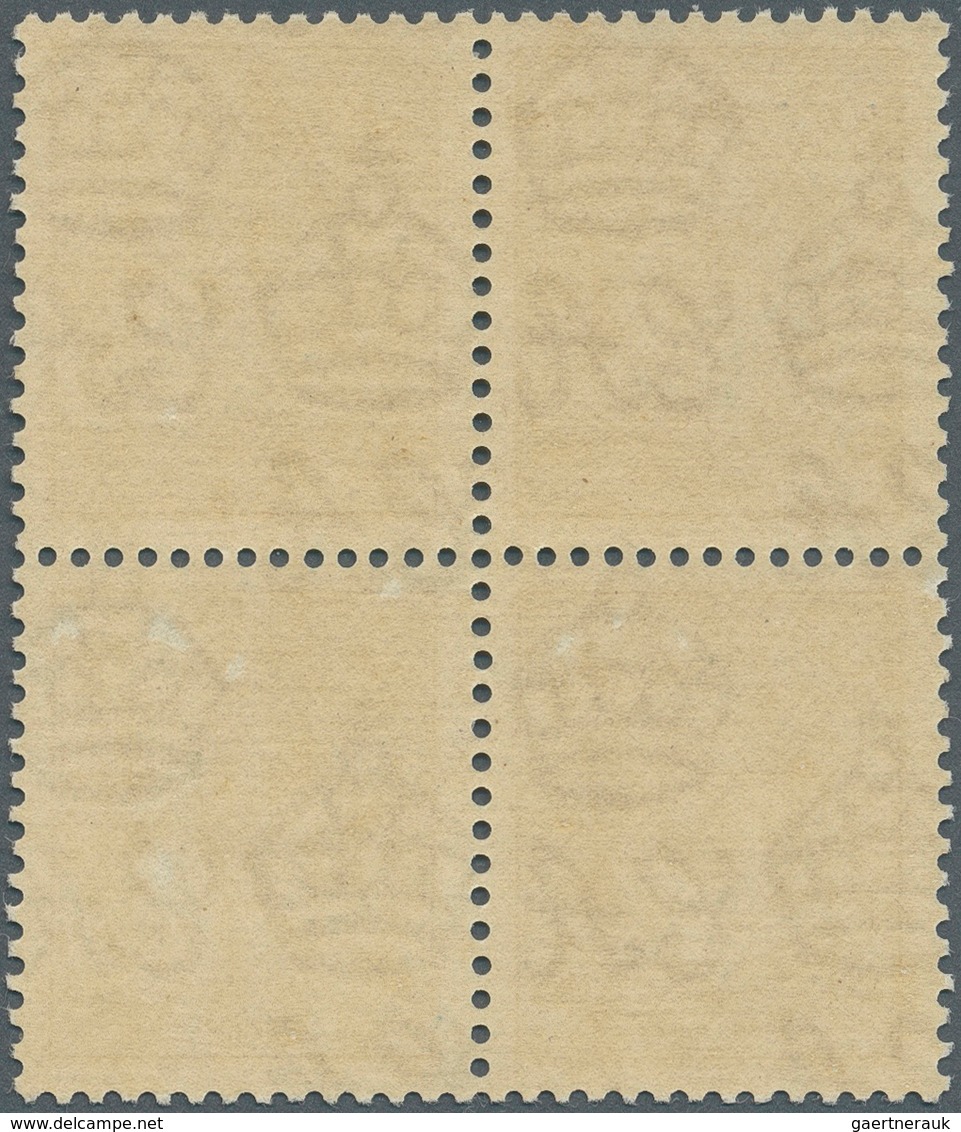 Jordanien: 1930-39, 20m. Olive-green, Perf 13½x13, Block Of Four, Mint Never Hinged, Fresh And Fine. - Jordanie