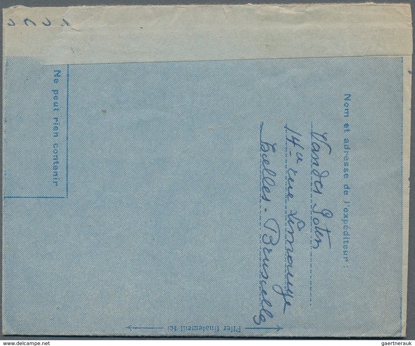 Korea-Süd: Korean War, 1951, Belgium Contingent: "Belgian UNO Force" Airletter Form Ovpt. "No. 41 S. - Corée Du Sud