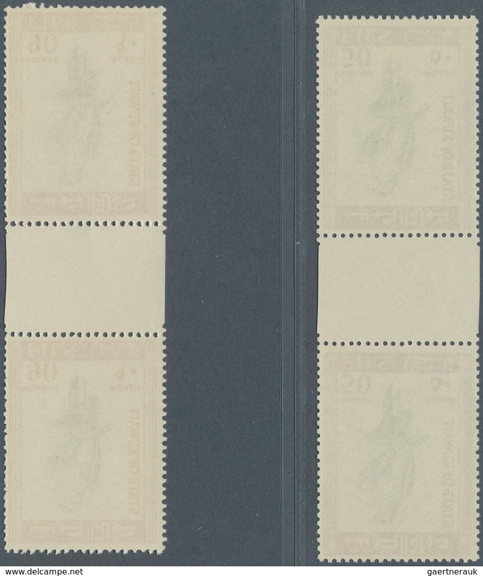 Kuwait: 1965. Complete FALCON Set (8 Values) In Vertical Gutter Pairs. Mint, NH. (Mi #285/92) - Kuwait
