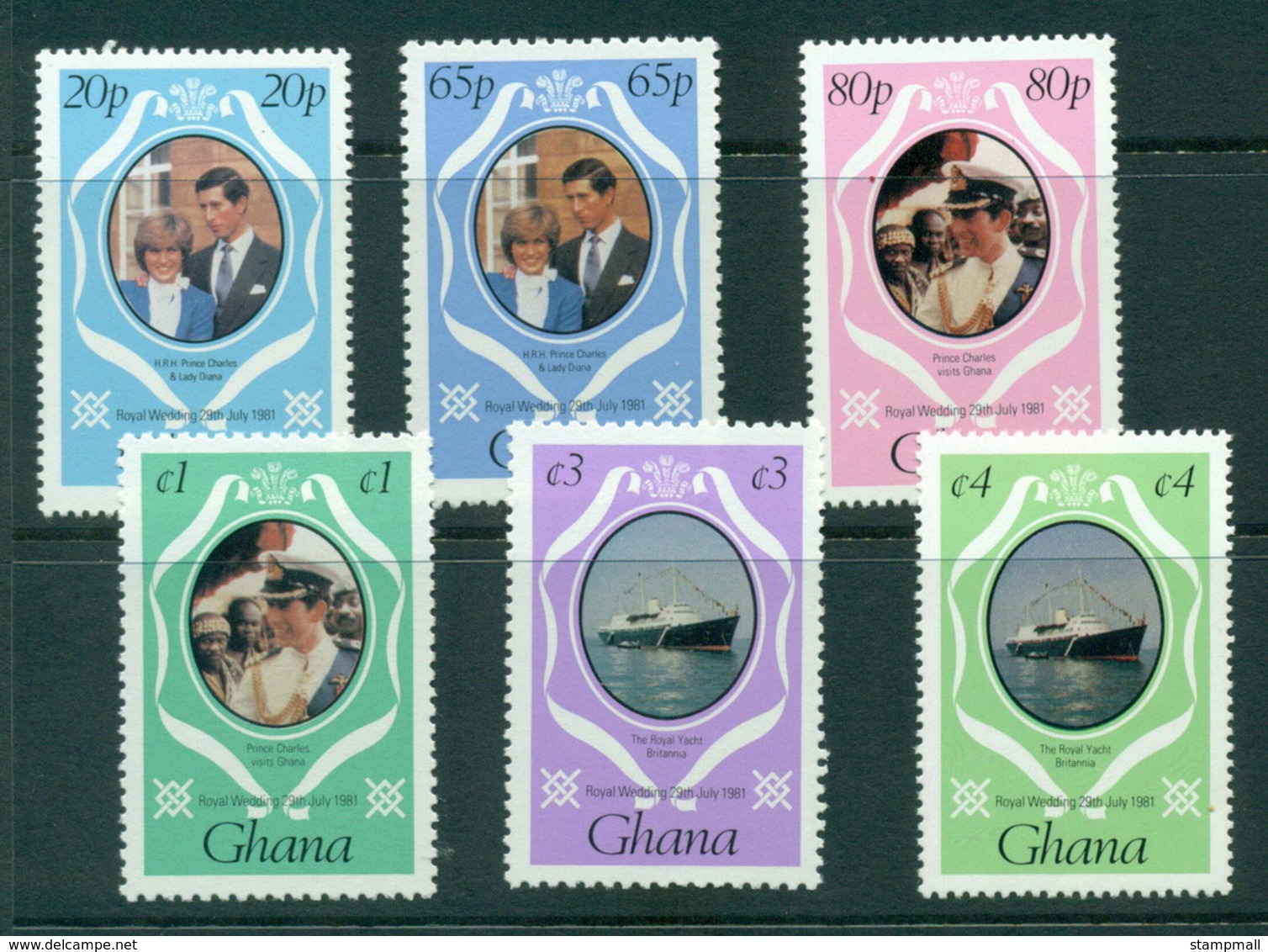 Ghana 1981 Diana Wedding MUH Lot27691 - Ghana (1957-...)