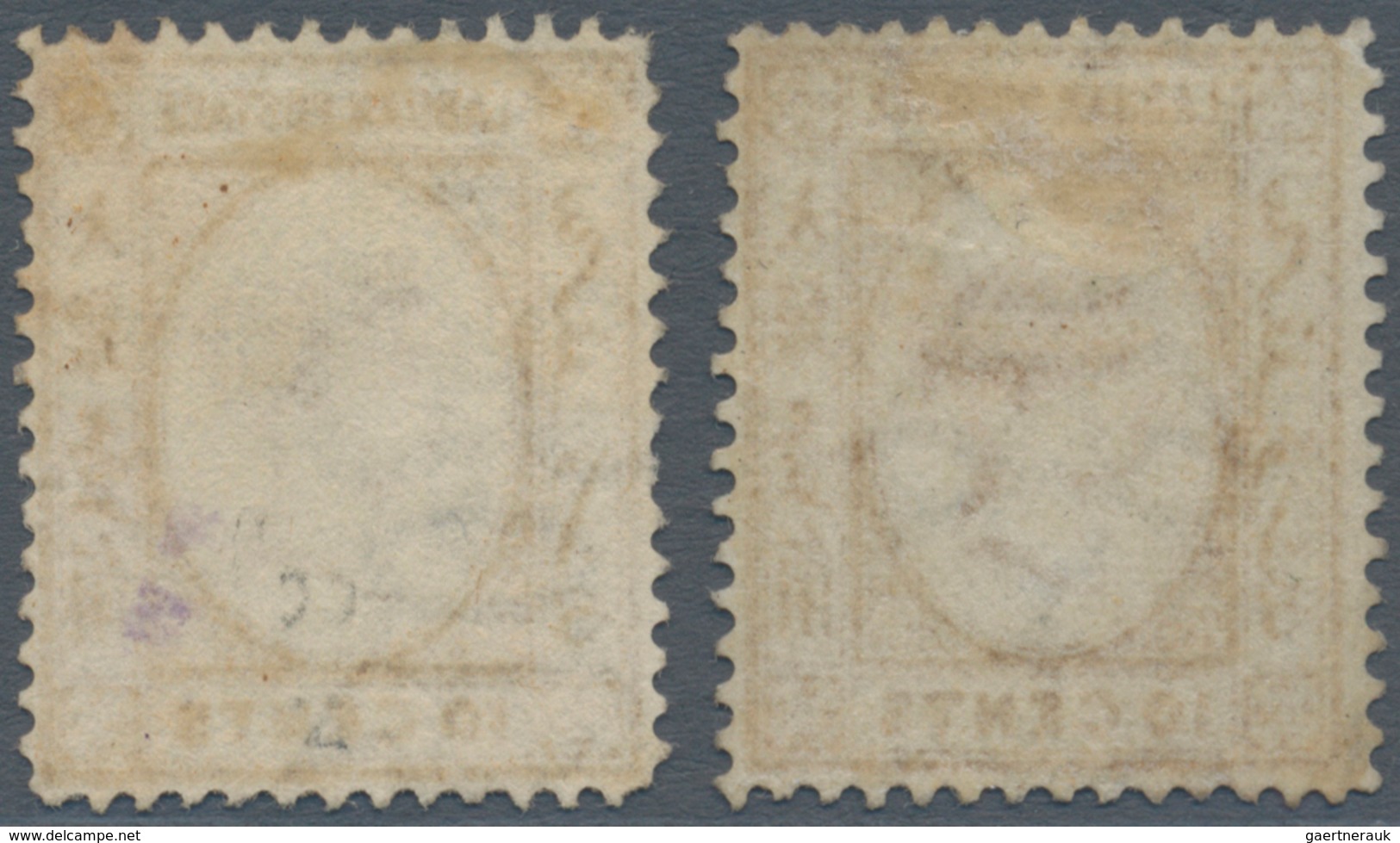 Labuan: 1880, QV 2c. Brown Two Stamps With INVERTED Wmk. Crown CC, Mint Hinged Or Fine Used, SG. £ 2 - Other & Unclassified