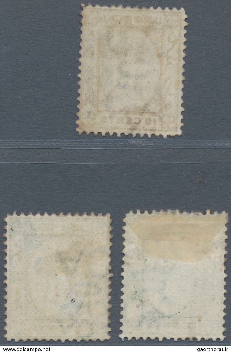 Labuan: 1880/1883, Three Used QV Stamps With Wmk Varieties, 1880 10c. Brown Wmk Inverted, Used With - Other & Unclassified