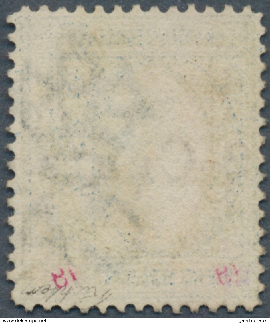 Labuan: 1885, QV 16c. Blue With DOUBLE SURCHARGE '2 Cents' In Type 8 Fine Used With Barred Cancel An - Other & Unclassified