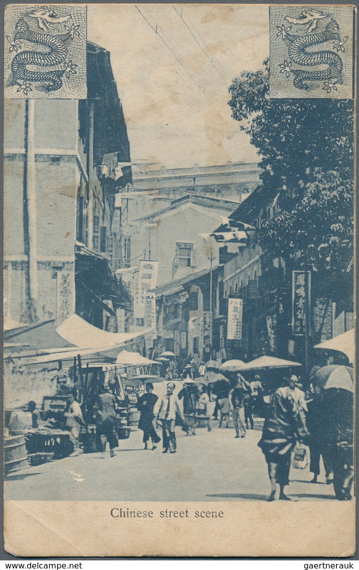 Labuan: 1908, Picture Postcard (Kingshill No. 24, "Chinese Street Scene") Used From Labuan To Englan - Autres & Non Classés