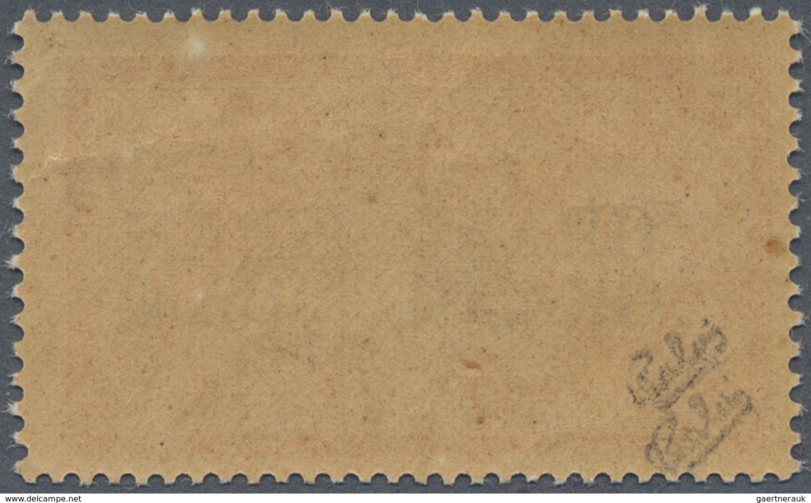 Libanon: 1924, 10pi. On 2fr. Orange/blue, DOUBLE Overprint, Mint O.g. Previously Hinged, Faint Indic - Liban