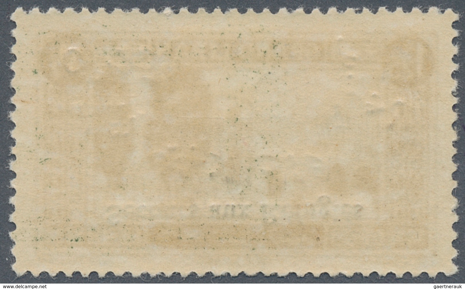 Libanon: 1926, War Refugee Relief, 1.25 Pi. + 0.25pi. Green With INVERTED BLACK Overprint In Differi - Liban