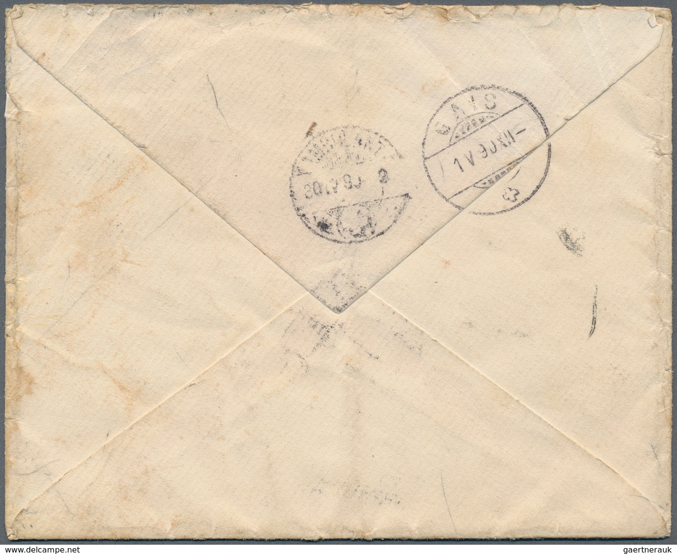 Malaiische Staaten - Straits Settlements: 1890, 8 C Orange QV With Company Cancel, Tied By Dotted Si - Straits Settlements