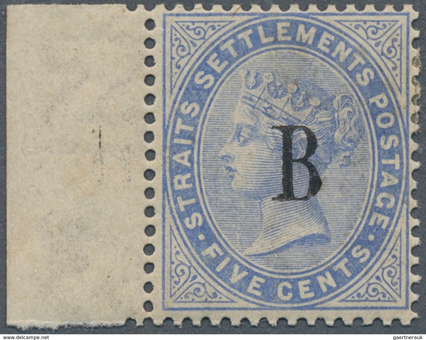 Malaiische Staaten - Straits Settlements - Post In Bangkok: 1883-85 Straits 5c. Blue, Wmk Crown CA, - Straits Settlements