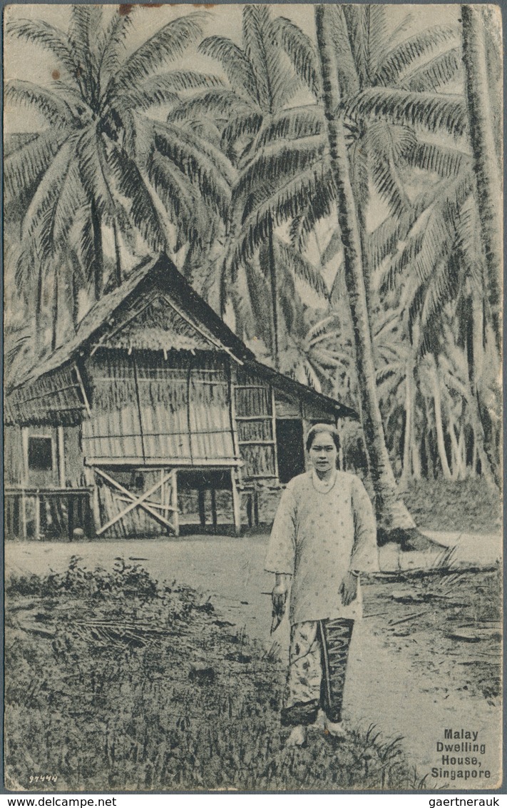 Malaiische Staaten - Johor: 1921, Two Realphoto Picture Postcards, Each With Single Franking 4 C Pur - Johore