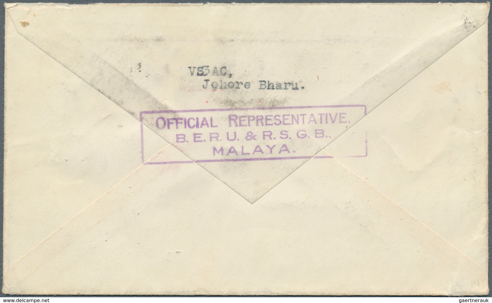 Malaiische Staaten - Johor: 1934, 4 C Purple/carmine And 3 X 12 C Purple/blue, Exact All-inclusive R - Johore