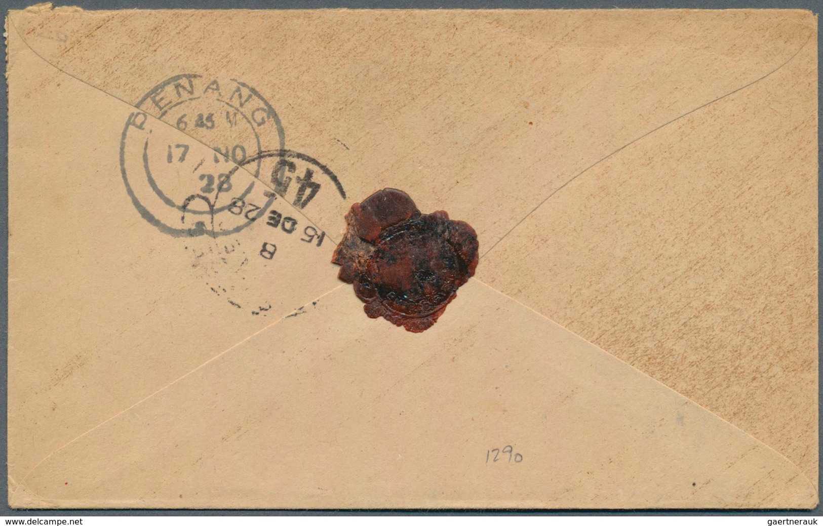 Malaiische Staaten - Kedah: 1928, 21 C. Tied "BEDONG KEDAH 16 NO 28" Ro Registered Cover To London, - Kedah