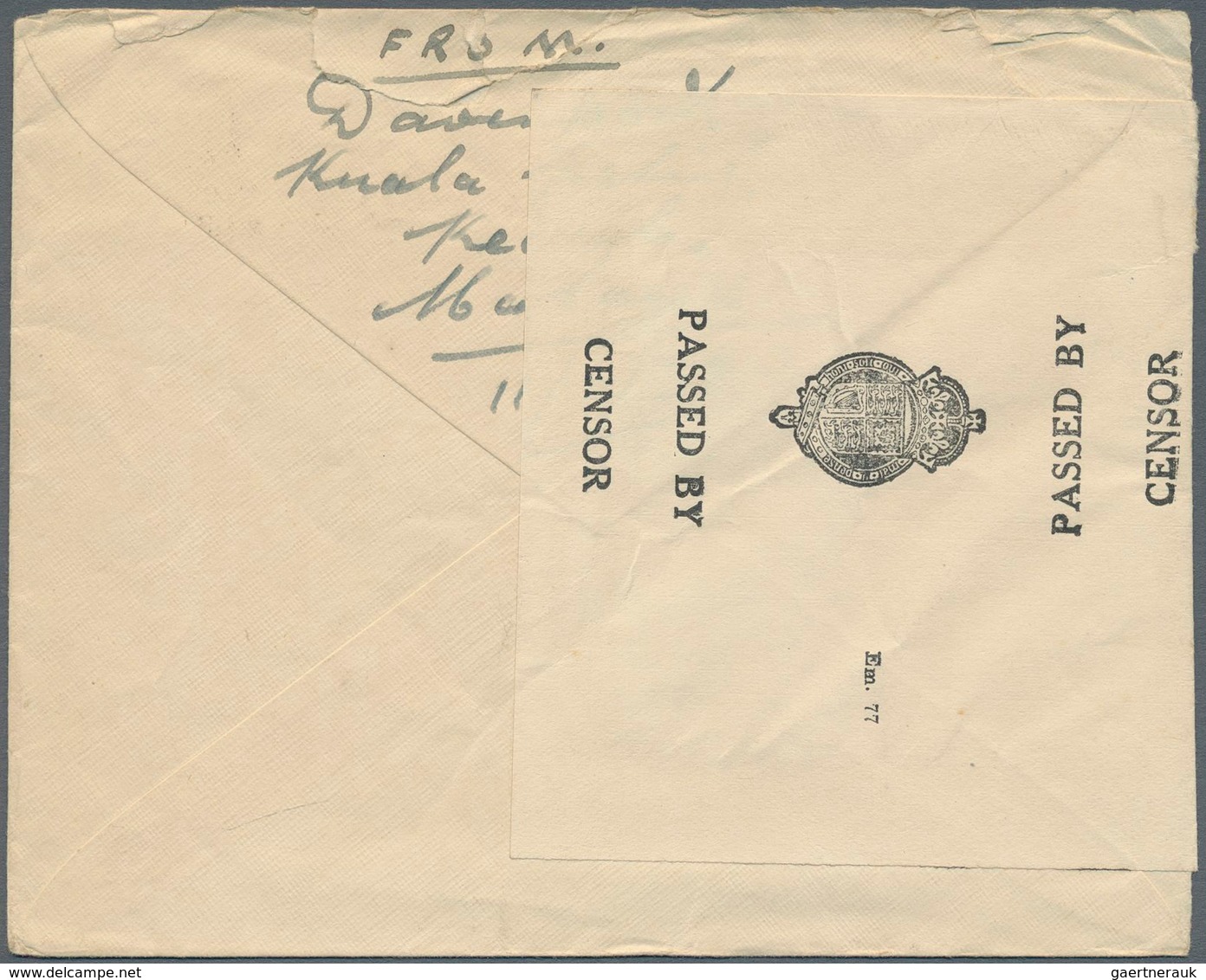 Malaiische Staaten - Kedah: 1939, 2 X 4 C Violet, Multiple Franking On Cover From KUALA KETIL, 12.SE - Kedah