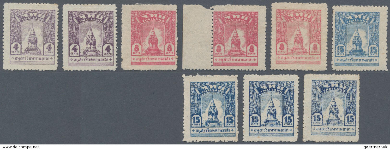 Malaiische Staaten - Kelantan: Thai Occupation, 1944, General Issue Ex 1 C./15 C. (34), Unused No Gu - Kelantan