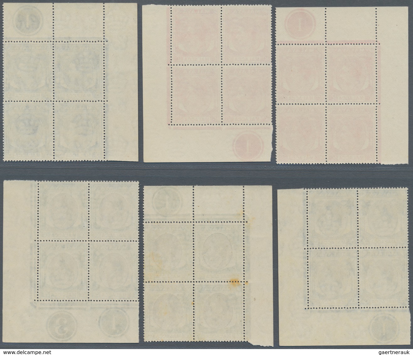 Malaiische Staaten - Malakka: 1949, KGVI, 2c., 4c., 5c., 6c., 8c., 8c., 12c., 15c., 20c. And 40c., 1 - Malacca