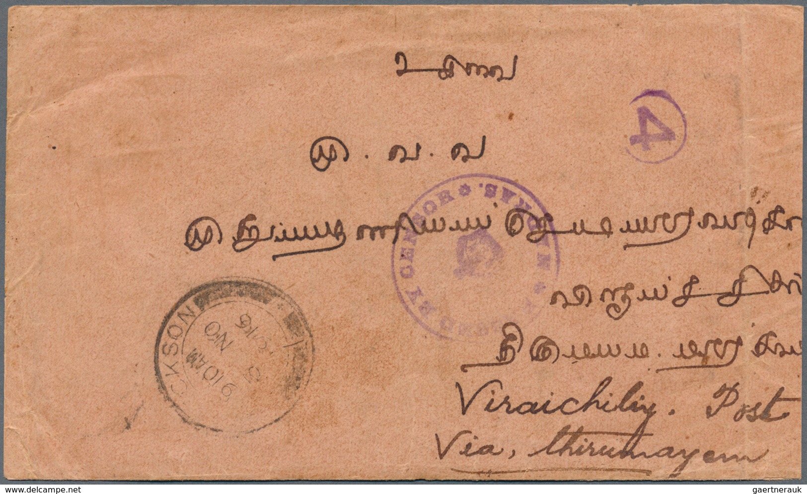 Malaiische Staaten - Negri Sembilan: 1909/1917, PORT DICKSON: three covers and one picture postcard