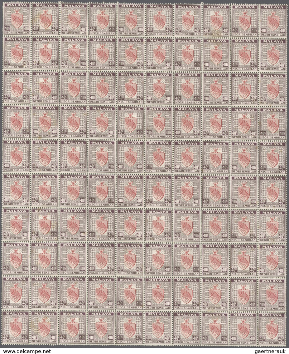 Malaiische Staaten - Negri Sembilan: 1935, Arms Of Negri Sembilan 40c. Scarlet/dull Purple Complete - Negri Sembilan